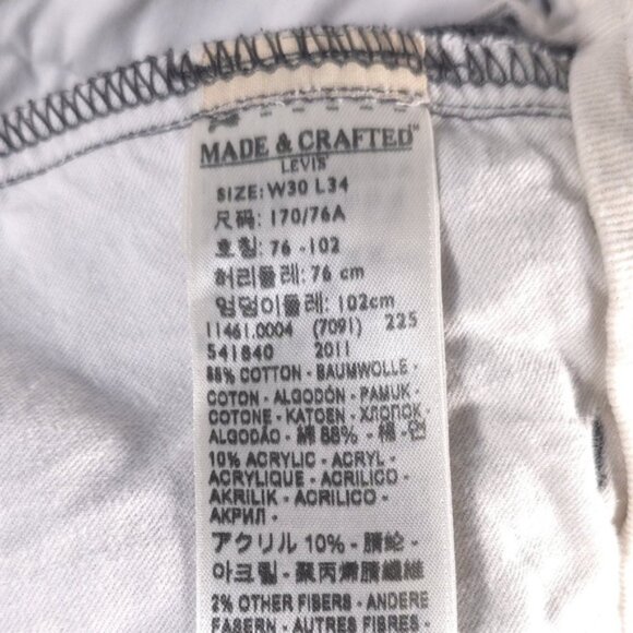 MADE & CRAFTED LEVI’S Porter Tailored Chino Pants Button Fly Hook Eye Size 30x34 - Picture 12 of 13